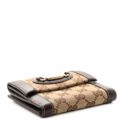 Gucci Monogram French Flap Wallet Dark Brown 4 of 12