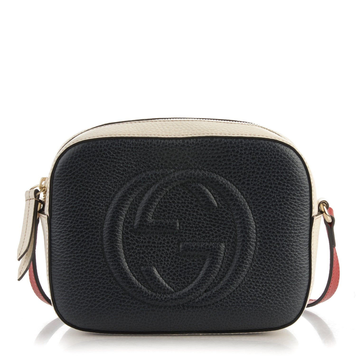 Gucci Dollar Calfskin Small Soho Disco Bag Blue Hibiscus Red Mystic White 1 of 7