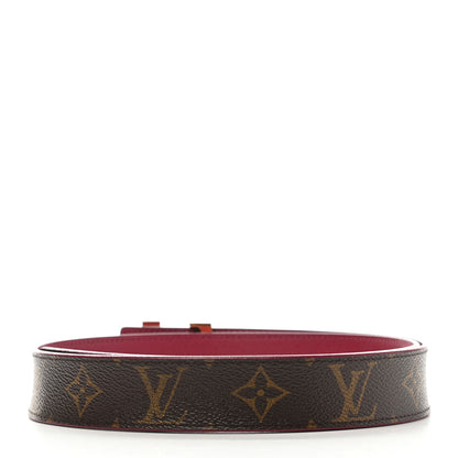 Louis Vuitton Calfskin Monogram 30mm LV Initiales Reversible Belt 80 32 Fuschia 3 of 8