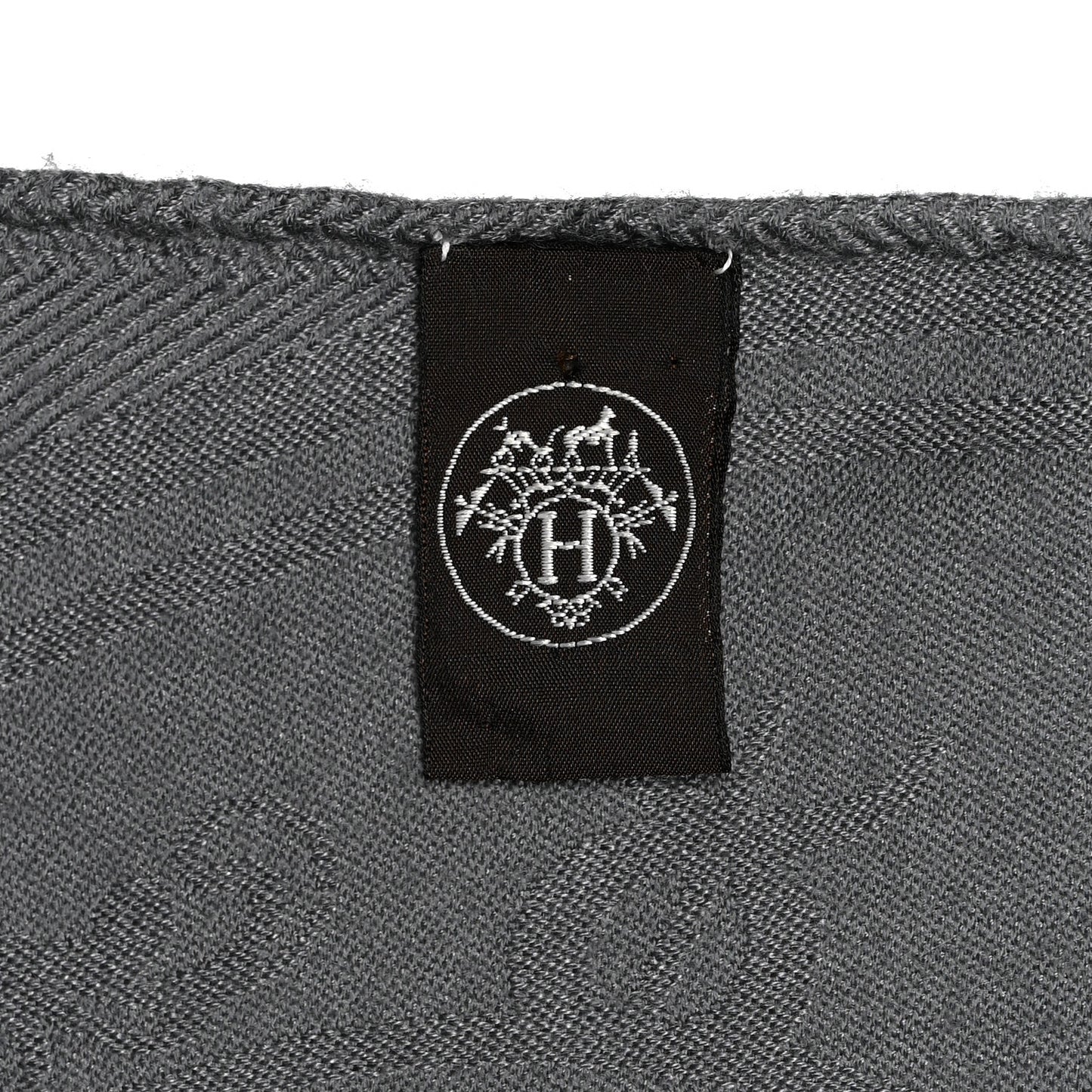 Cashmere Silk Jacquard New Libris Scarf Gris Souris