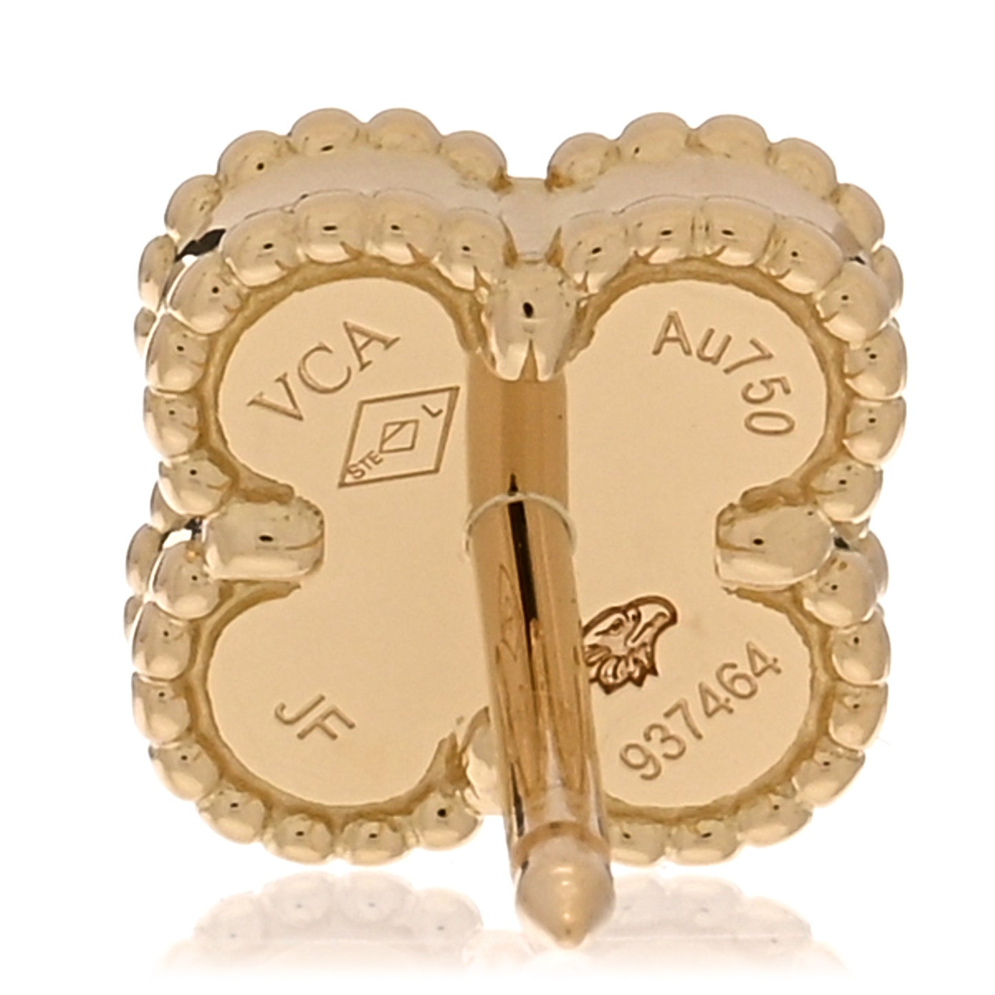 18K Yellow Gold Black Onyx Sweet Alhambra Earrings