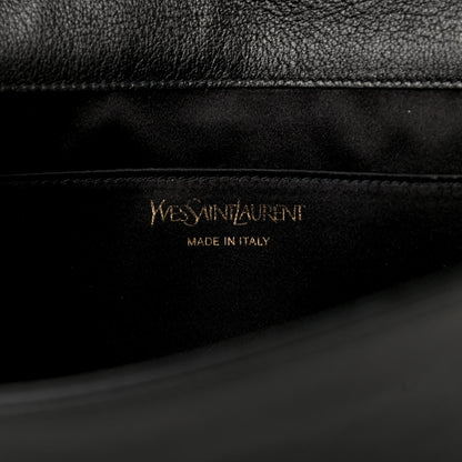 Saint Laurent Calfskin Monogram Large Belle De Jour Clutch Black 6 of 11
