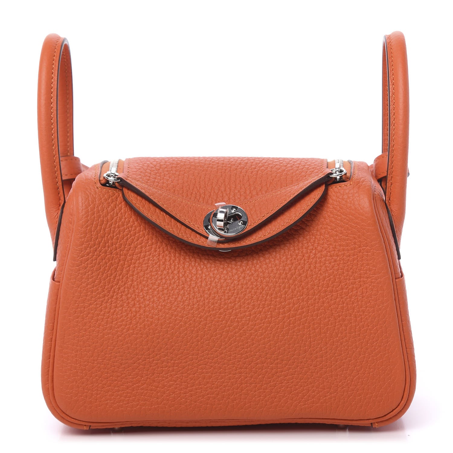 Hermes Taurillon Clemence Mini Lindy 20 Feu 1 of 11