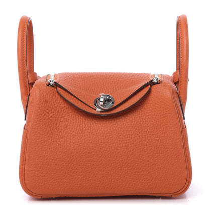 Hermes Taurillon Clemence Mini Lindy 20 Feu 1 of 11
