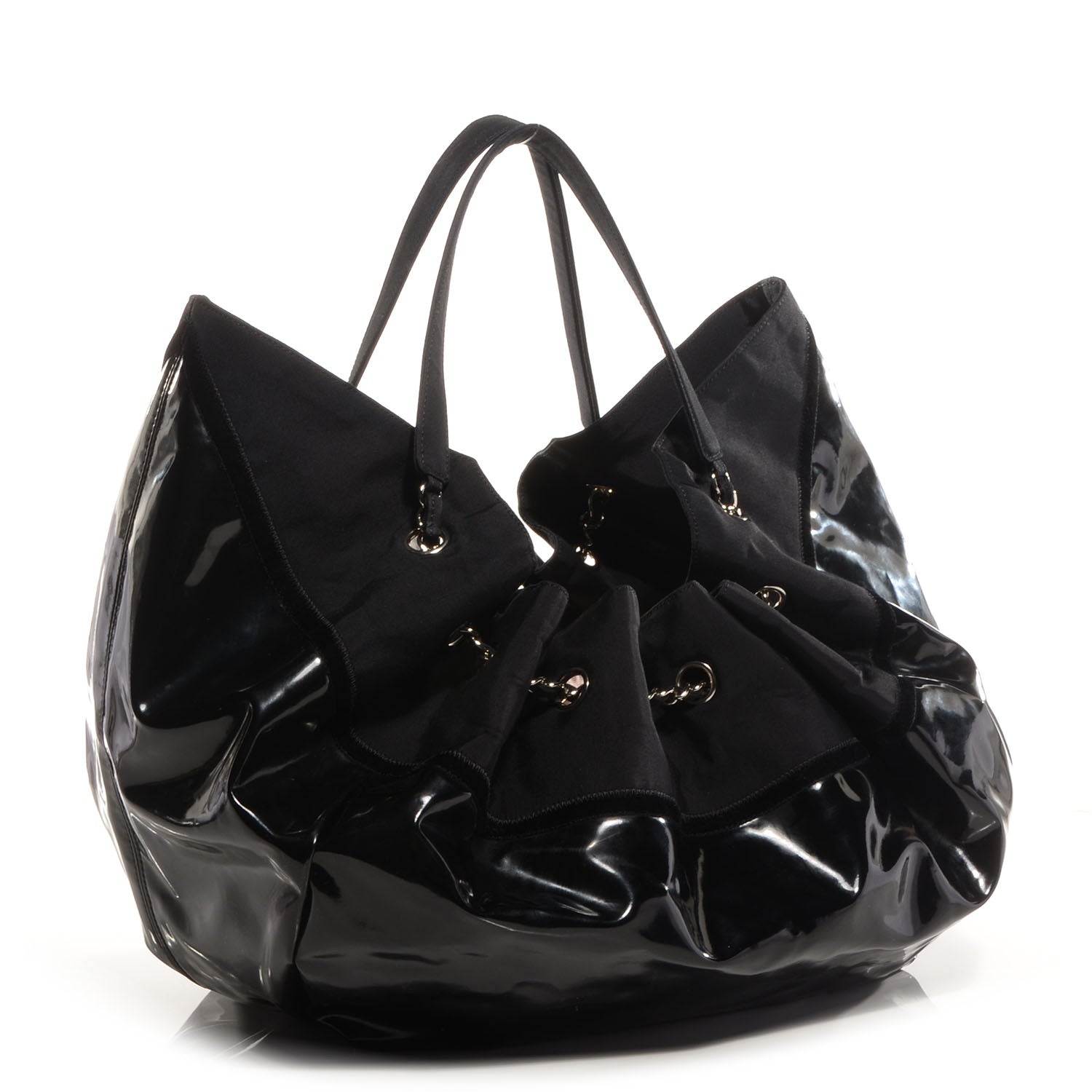 Chanel Vinyl Stretch Spirit Large Cabas Tote Black 3 of 7