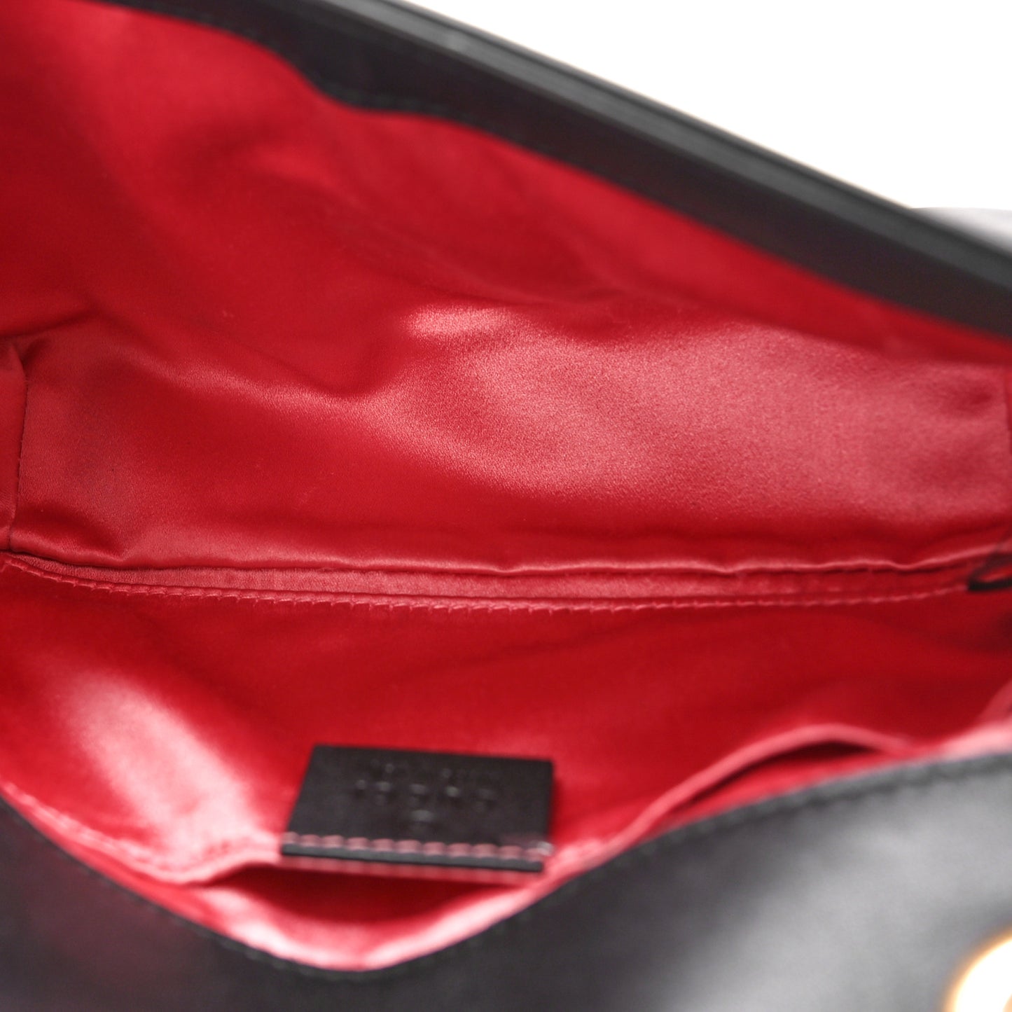 Calfskin Matelasse Mini GG Marmont Shoulder Bag Black White