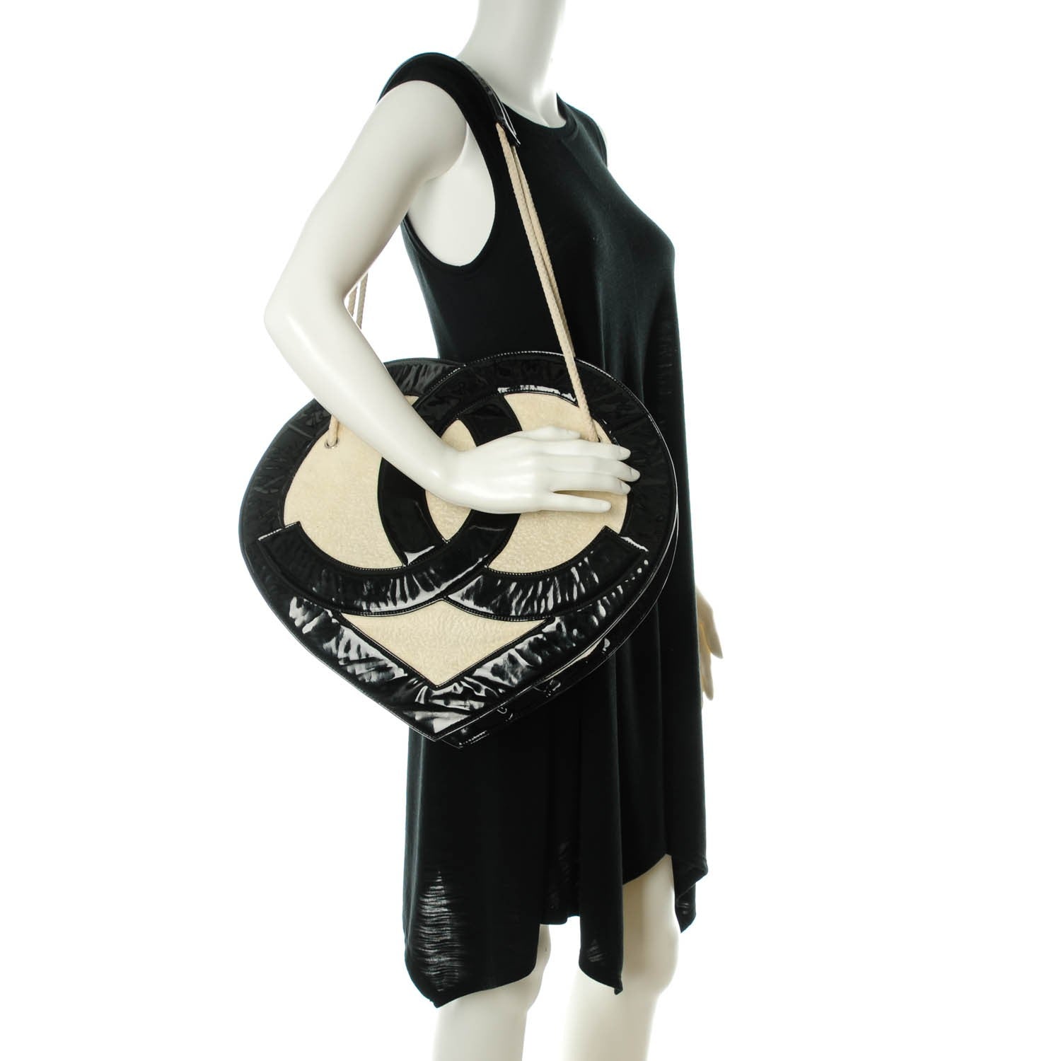 Chanel Patent Terry Ocean Drive Shoulder Bag Black White 2 of 9