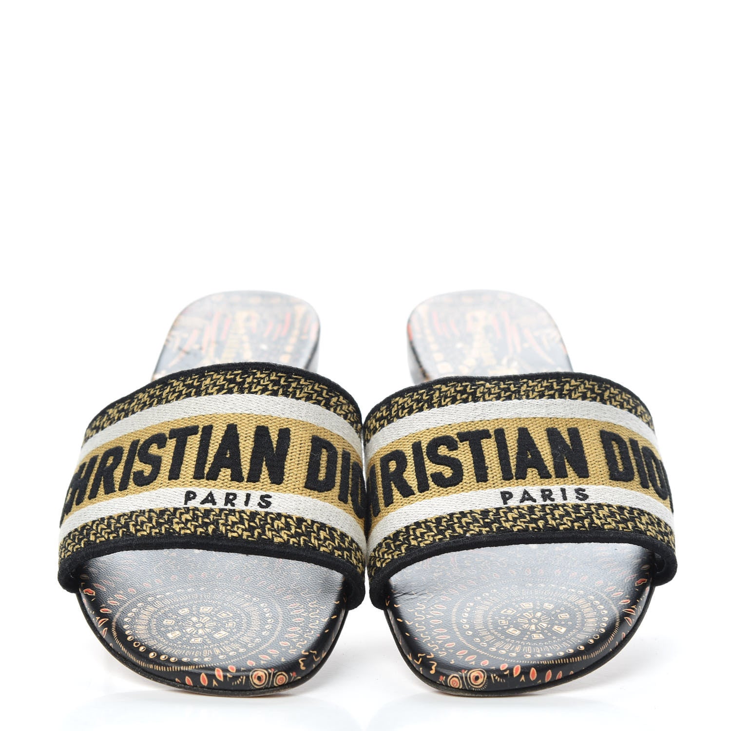 Christian Dior Canvas Embroidered Animals Dway Mules Slide Sandals 36 Multicolor 3 of 10