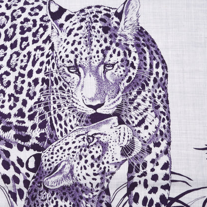 Hermes Cashmere Silk Jungle Love Tattoo Shawl 140 Gris Chine Iris 3 of 6