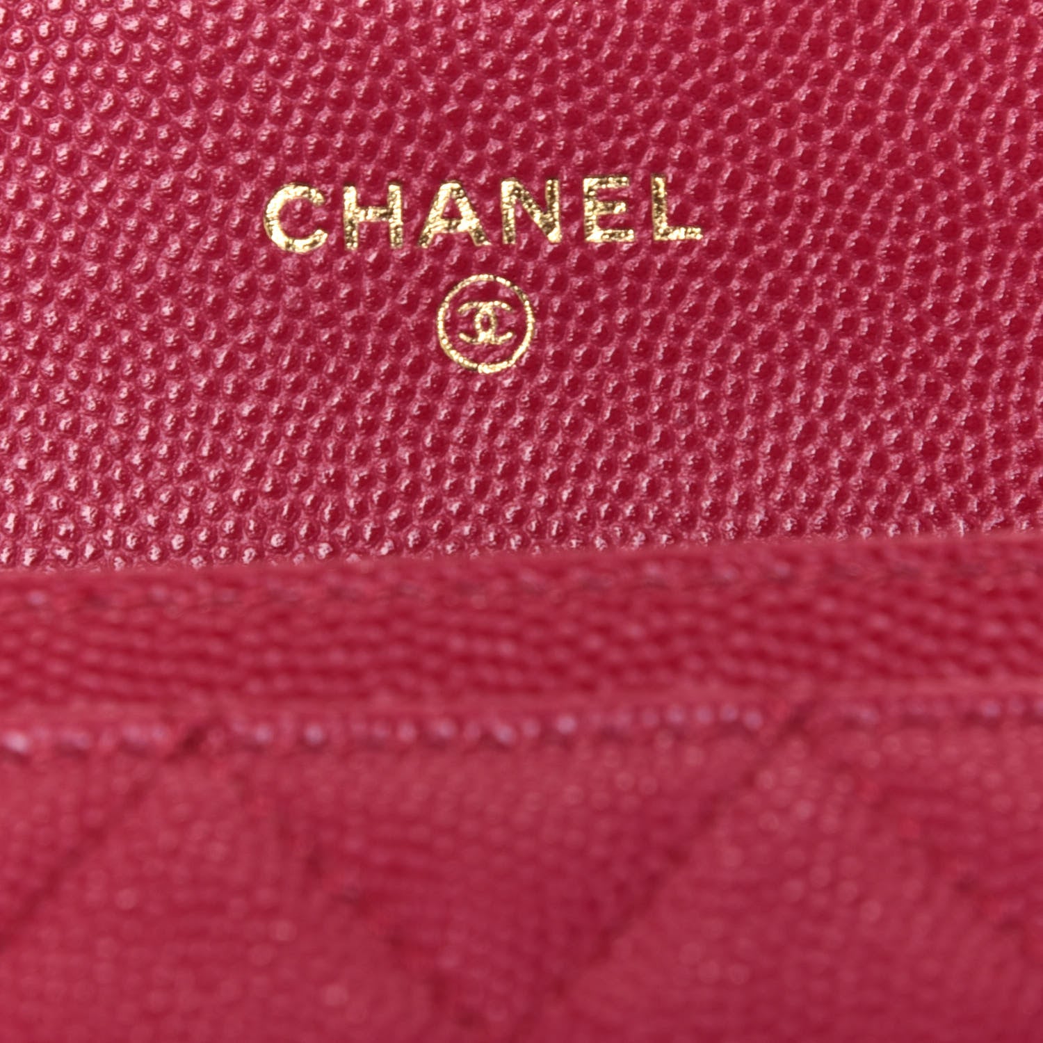 Chanel Caviar Quilted Flap Card Holder Wallet Dark Pink 6 of 9