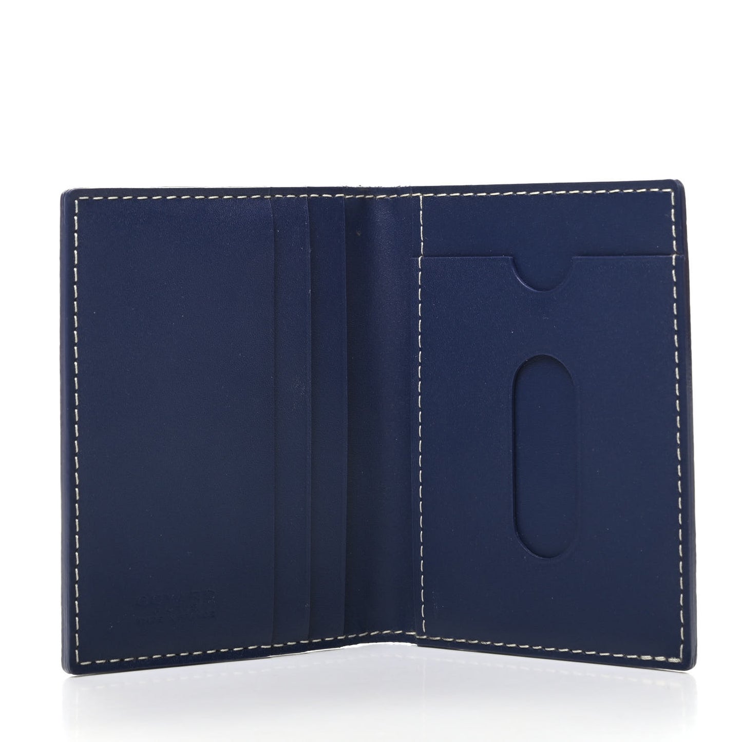 Goyardine Saint Marc Folding Card Case Navy