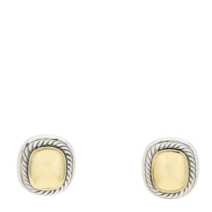 David Yurman Sterling Silver 14K Yellow Gold 11mm Albion Earrings 1 of 4