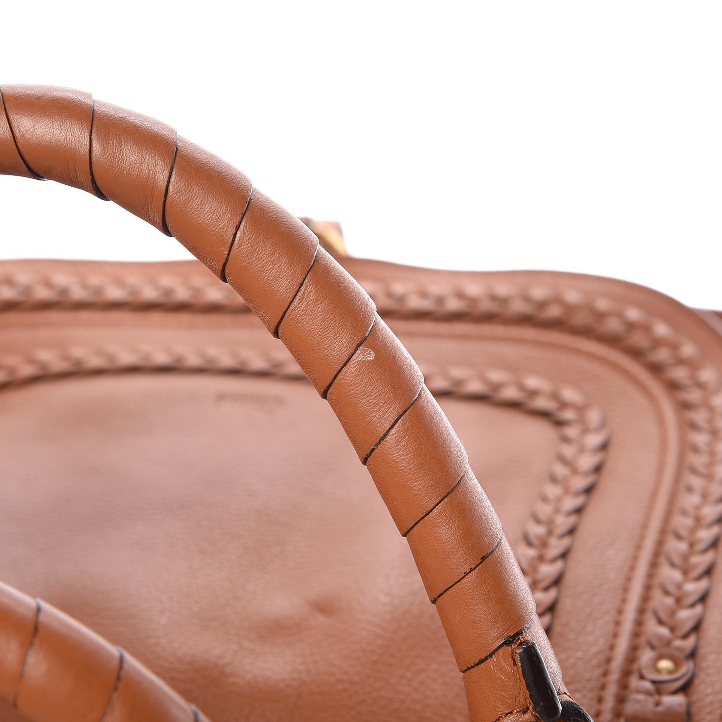 Calfskin Braided Medium Marcie Satchel Whiskey
