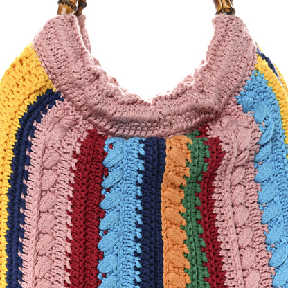 Gucci Cotton Crochet Horsebit 1955 Tote Multicolor 7 of 9