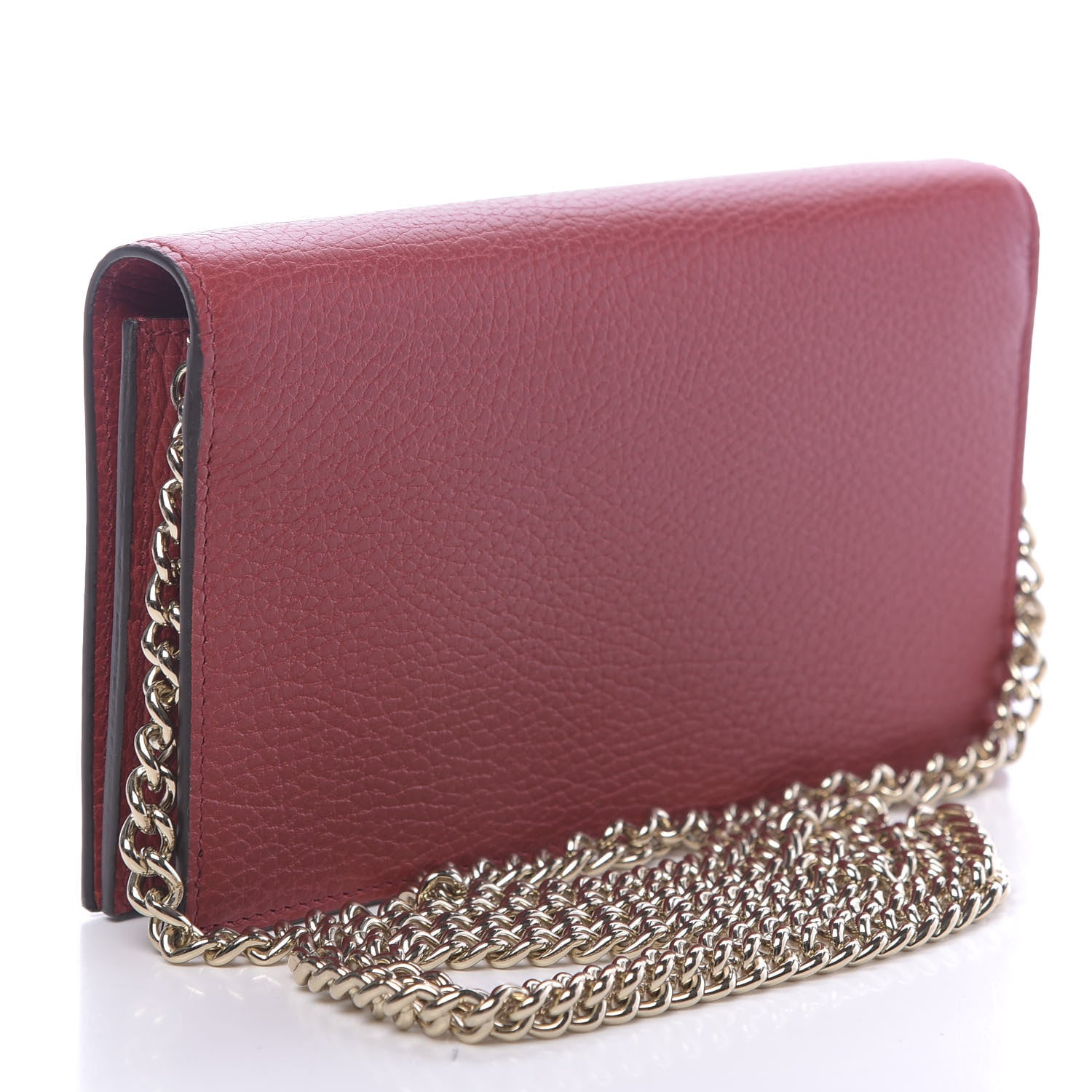 Gucci Dollar Calfskin Medium Betty Chain Wallet Red 3 of 11