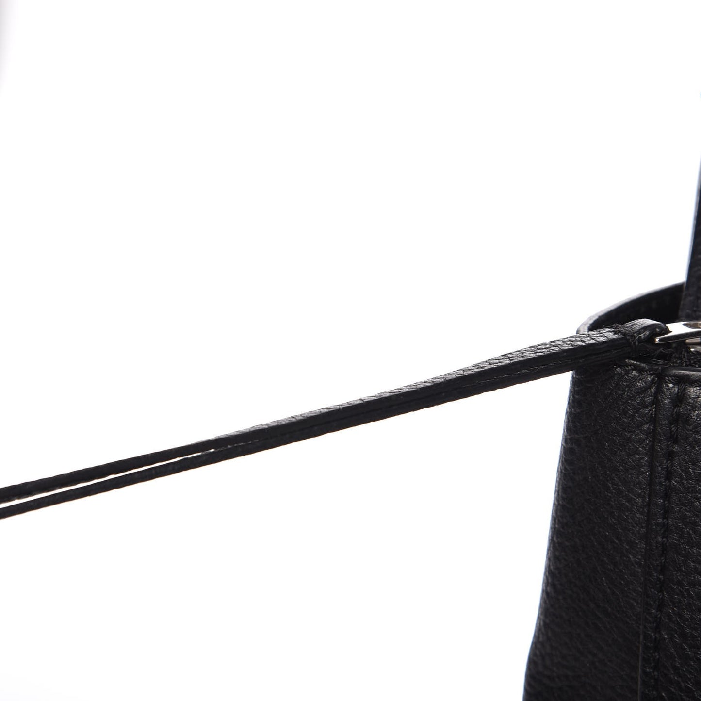 Supple Calfskin Medium Edge Shoulder Bag Black