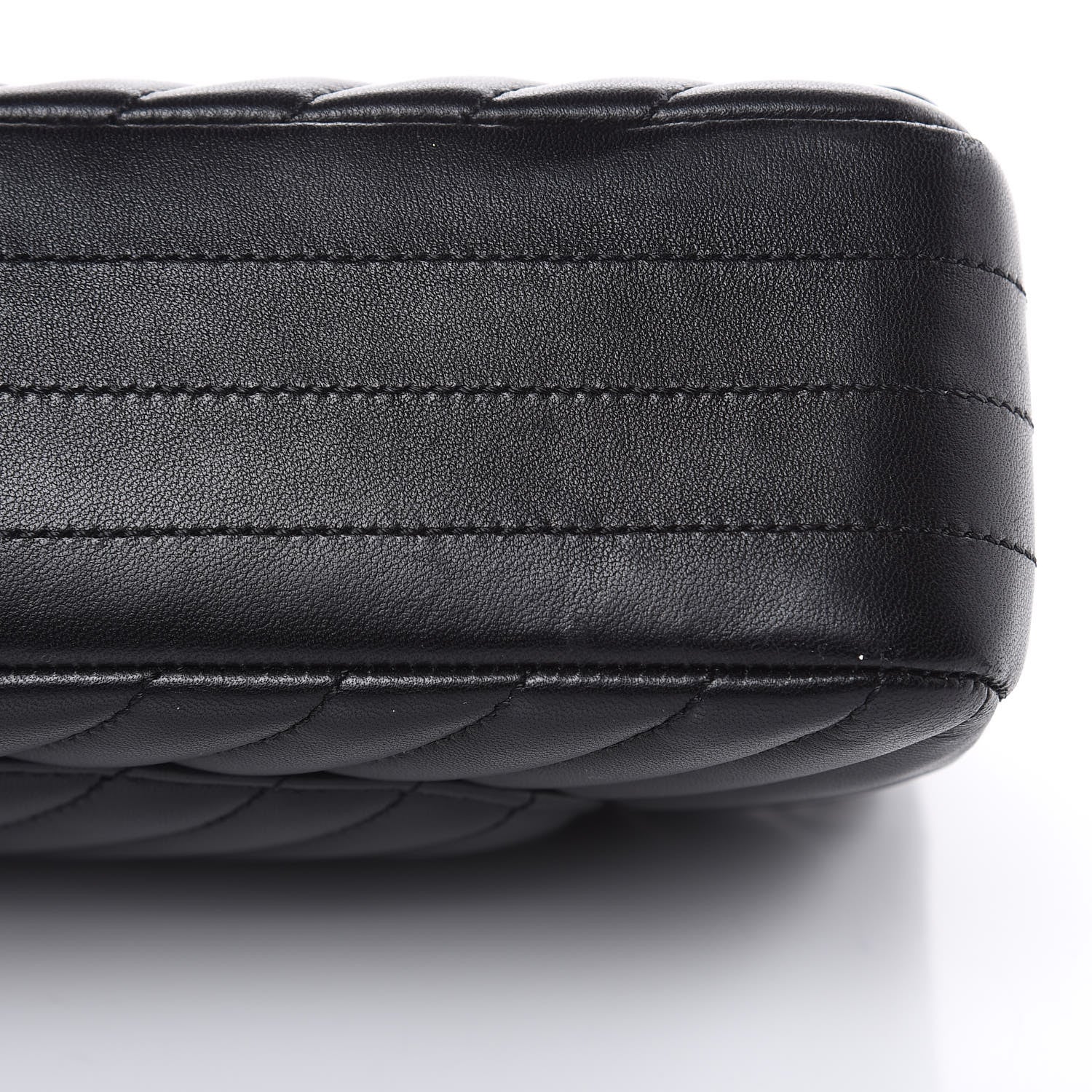 Chanel Lambskin Chevron Quilted Medium Double Flap Black 17 of 17