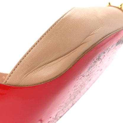 Christian Louboutin Kid Patent Culturella 100 Pumps 36.5 Nude 13 of 14