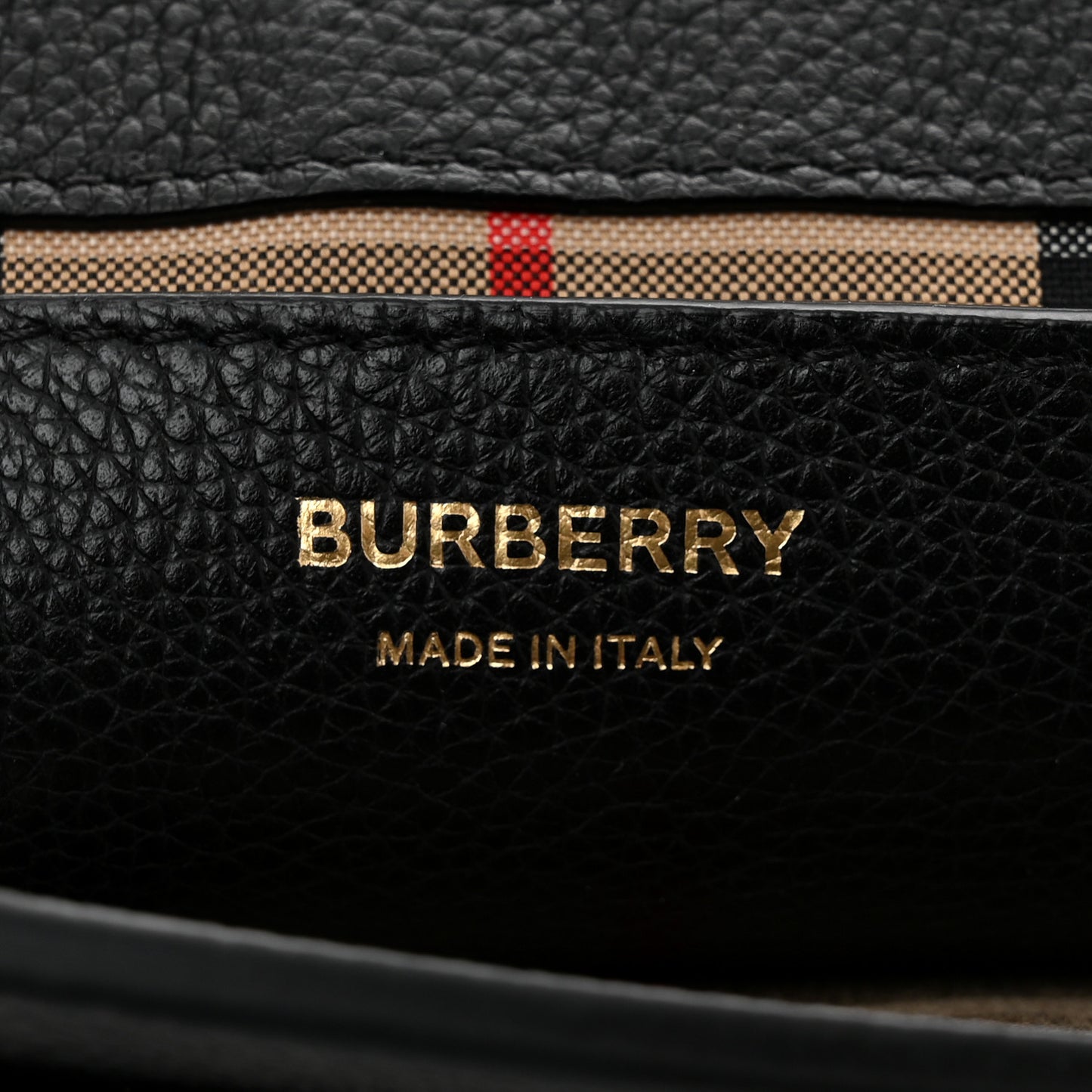 Coated Canvas Calfskin Vintage Check Medium Note Crossbody Bag Black