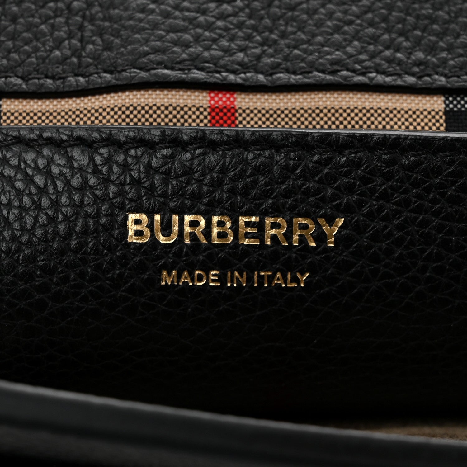 Burberry Coated Canvas Calfskin Vintage Check Medium Note Crossbody Bag Black 6 of 9