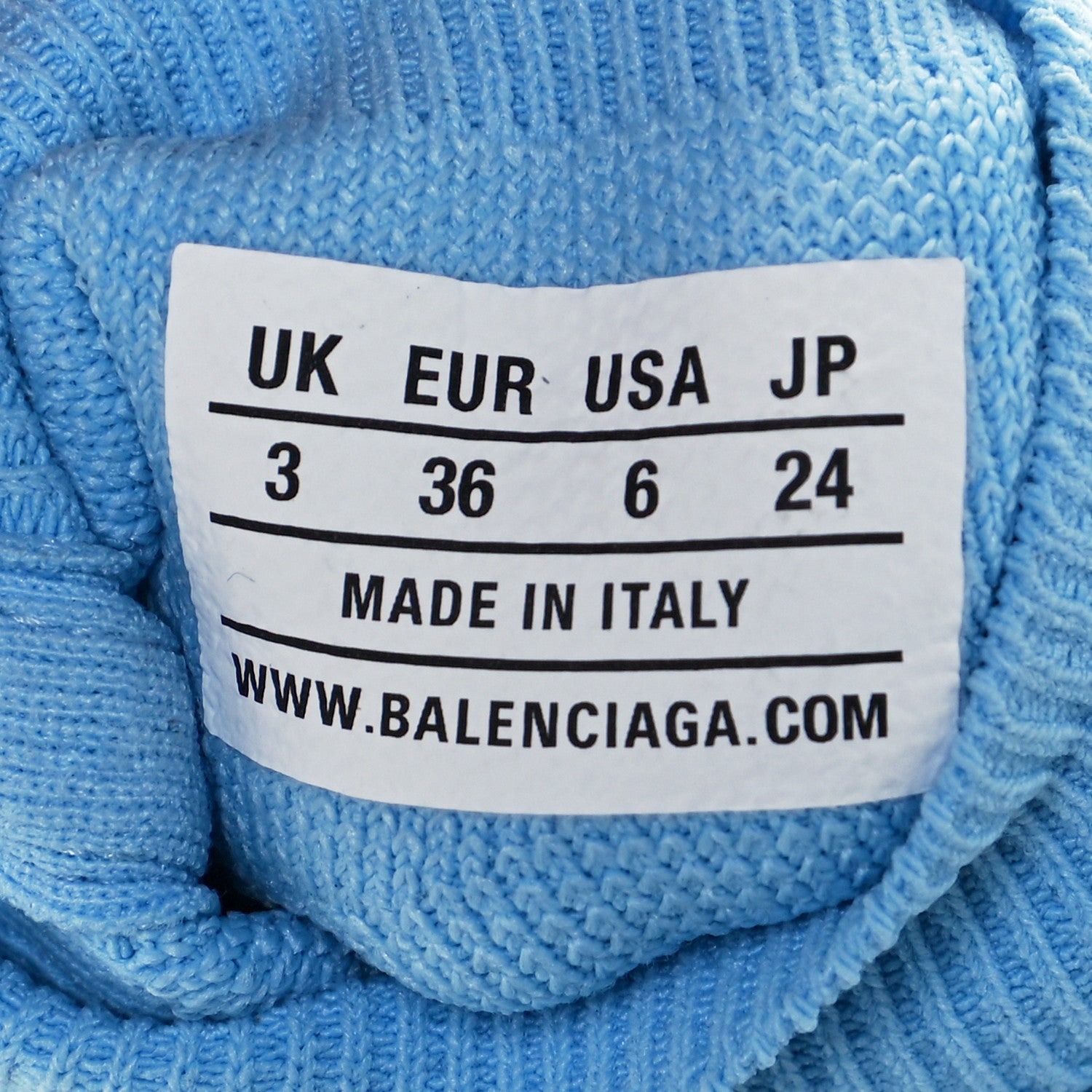 Balenciaga Technical 3D Recycled Knit Bi-Color Speed 2.0 Transparent Sole Sneakers 36 Blue White Transparent Blue 10 of 11