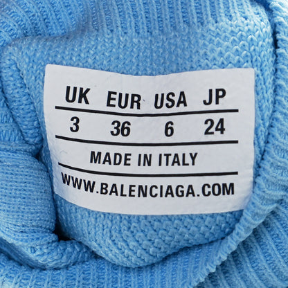 Balenciaga Technical 3D Recycled Knit Bi-Color Speed 2.0 Transparent Sole Sneakers 36 Blue White Transparent Blue 10 of 11