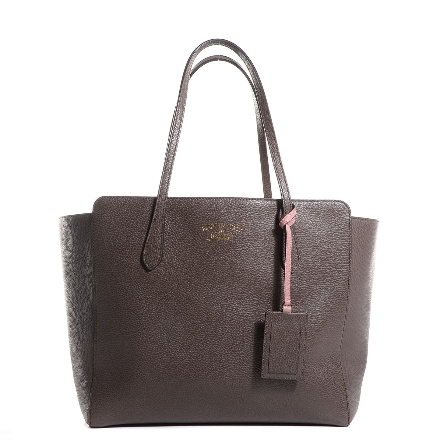 Dollar Calfskin Medium Swing Tote Grey Field Soft Pink