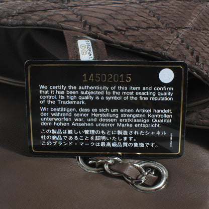 Chanel Python Ultimate Stitch Flap Marron Fonce 9 of 10