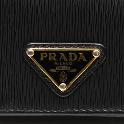 Prada Vitello Move Triangle Logo Card Holder Black 9 of 10