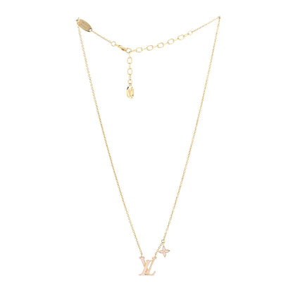 Louis Vuitton Enamel LV Iconic Necklace Gold Pink 3 of 7