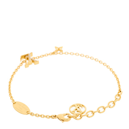 Louis Vuitton Metal Crystal LV Iconic Bracelet Gold 3 of 6