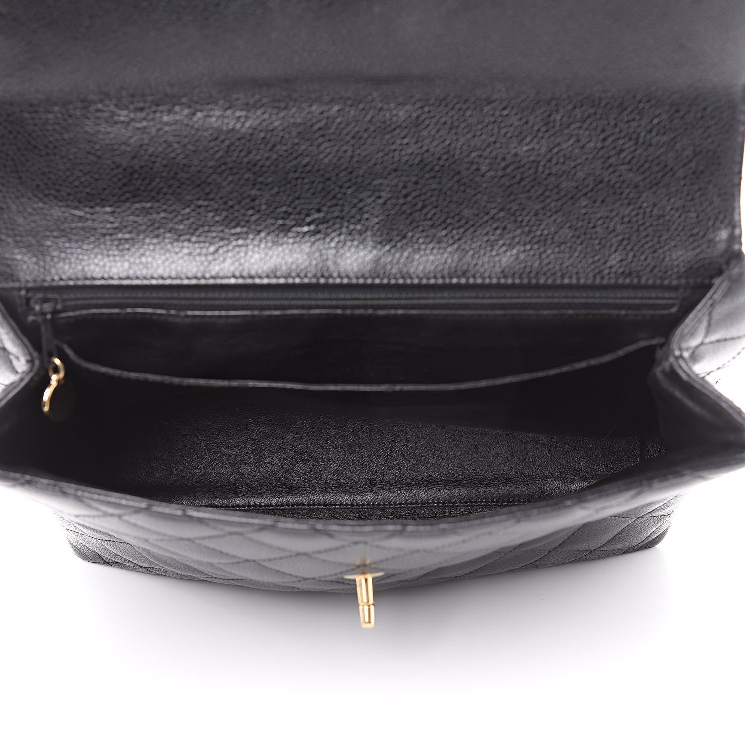 Chanel Caviar Quilted Jumbo Kelly Flap Black 5 of 15