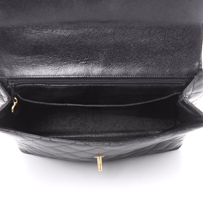 Chanel Caviar Quilted Jumbo Kelly Flap Black 5 of 15