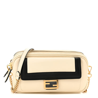 Fendi Vitello Grace Matte Bi-Color Easy Baguette Uovo Black 1 of 13