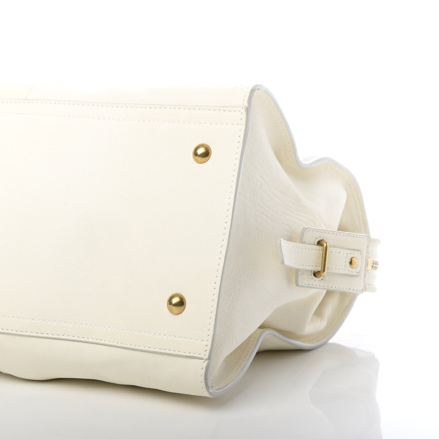 Saint Laurent Sheepskin Medium Cabas ChYc Chalk 10 of 11