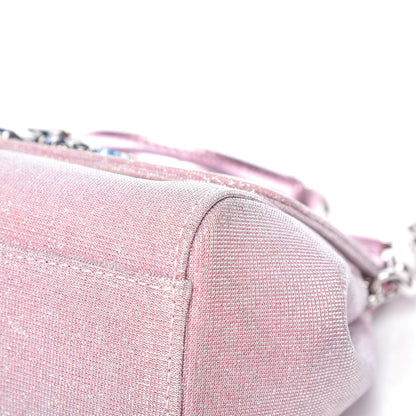 Dolce & Gabbana Metallic Lurex Fabric Crystal Mini Miss Sicily Shoulder Bag Pink 8 of 11
