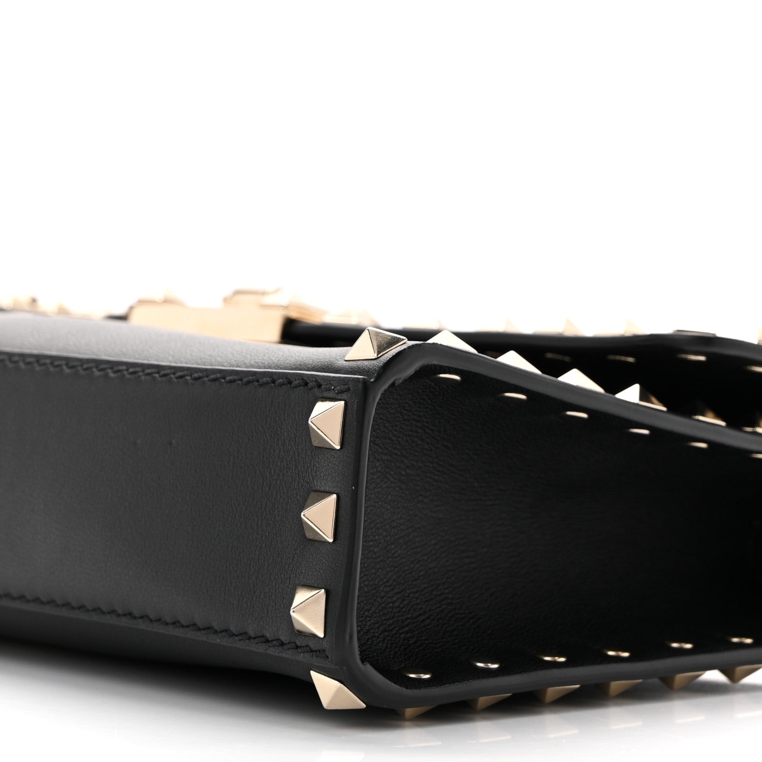Valentino Garavani Vitello Medium Rockstud Flip Lock Crossbody Bag Black 9 of 10