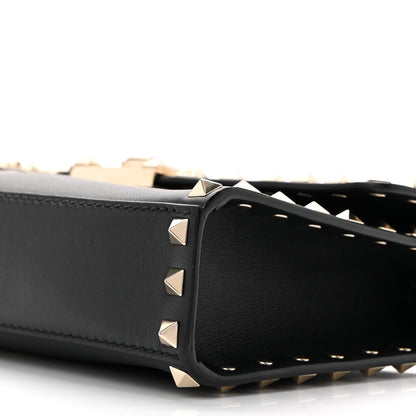 Valentino Garavani Vitello Medium Rockstud Flip Lock Crossbody Bag Black 9 of 10