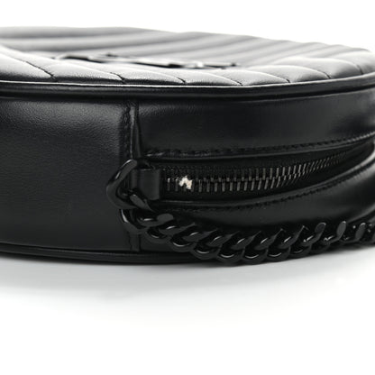 Saint Laurent Calfskin Matelasse Chevron Round Vinyle Camera Bag Black 9 of 9