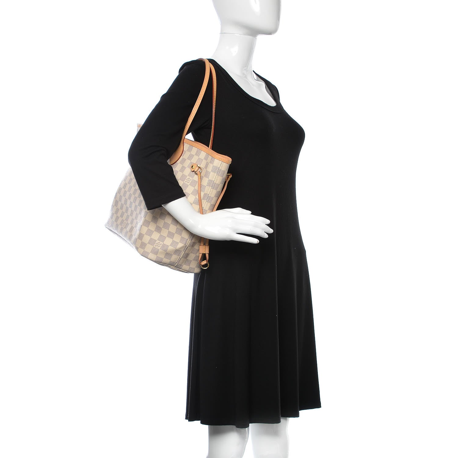 Louis Vuitton Damier Azur Neo Neverfull MM Rose Ballerine 2 of 11