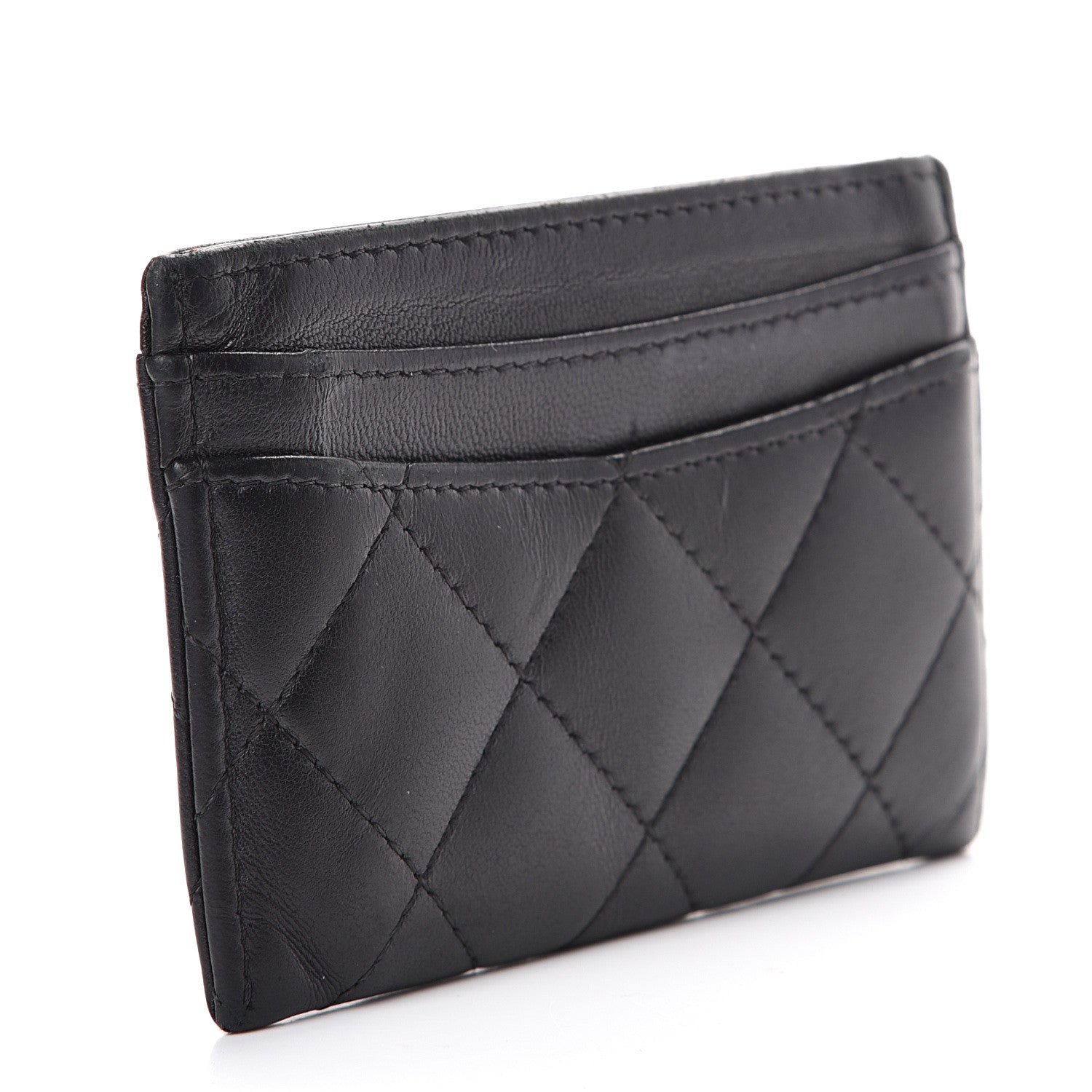 Chanel Lambskin Quilted Card Holder Black 2 of 9