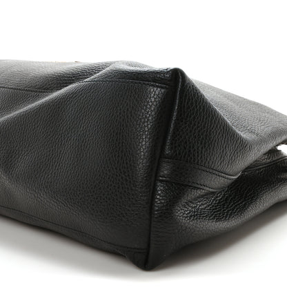 Gucci Calfskin Large Gifford Braided Handle Tote Black 10 of 10