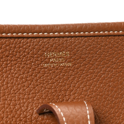 Hermes Taurillon Clemence Evelyne III PM Gold 6 of 10