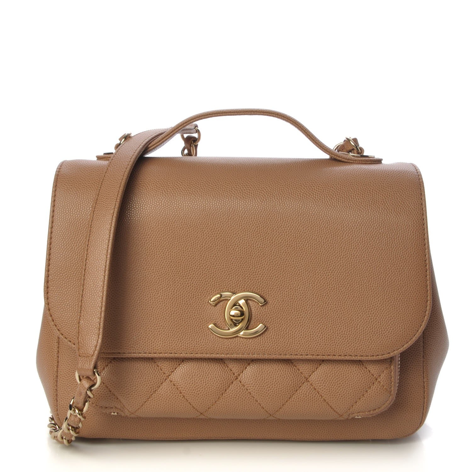 Chanel Caviar Quilted Small Business Affinity Flap Camel 1 of 9