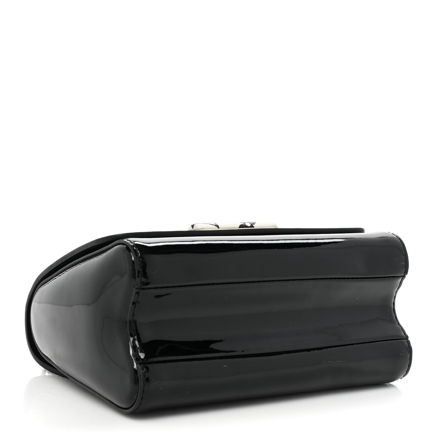 Patent Monogram Twist Shoulder Bag PM Black