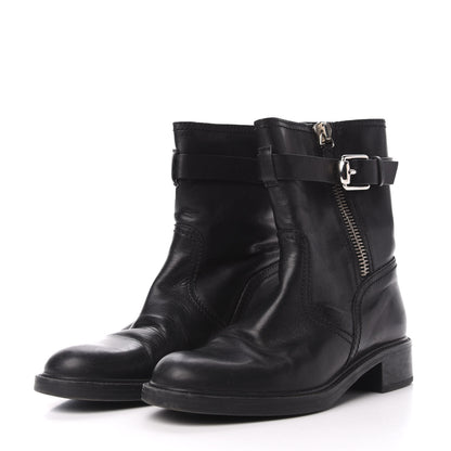 Gucci Calfskin Short Zip Boots 38 Black 3 of 8