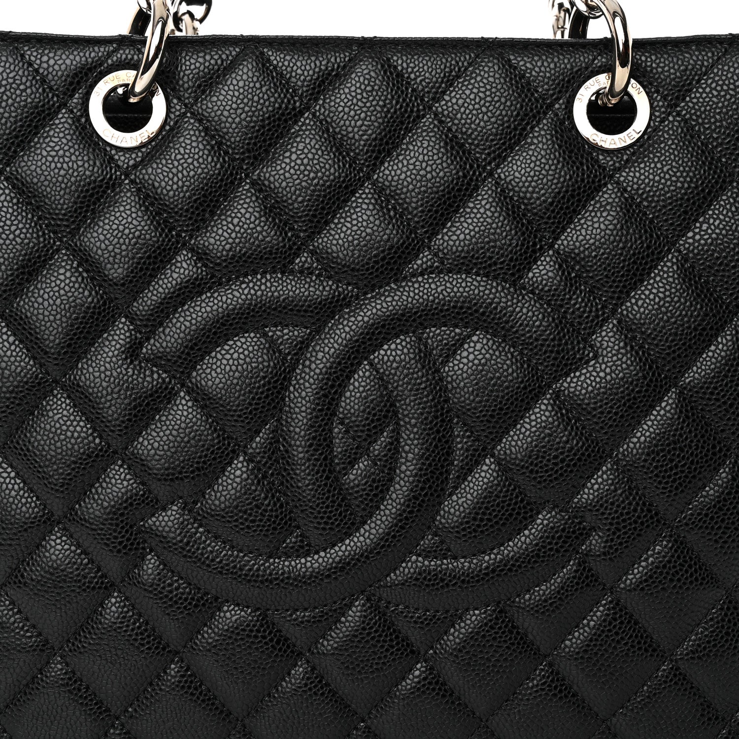 Chanel Caviar Quilted Grand Shopping Tote GST Black 8 of 14