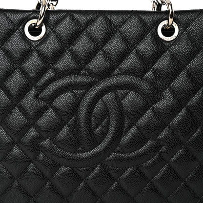 Chanel Caviar Quilted Grand Shopping Tote GST Black 8 of 14