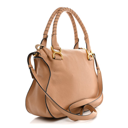 Chloe Calfskin Braided Medium Marcie Double Carry Light Tan 3 of 12