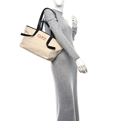 Off-White Canvas Small Commercial Tote Beige 2 of 8